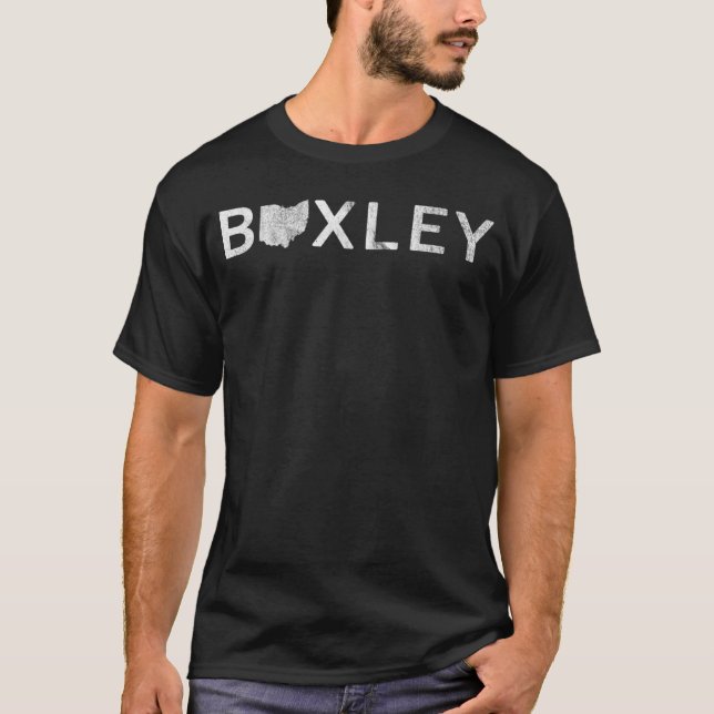 Bexley Ohio Karte T-Shirt (Vorderseite)