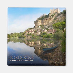Beynac-und-Cazenac und Dordogne-Flusstextmagnet Magnet