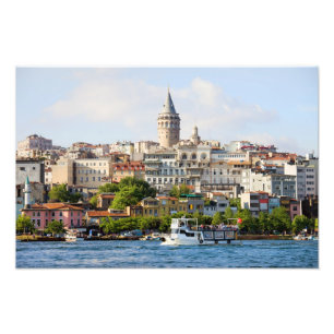 Beyoglu Bezirk und Galata Turm in Istanbul Fotodruck