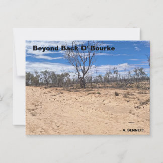 Beyond Back O'Bourke Postkarte