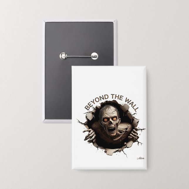 Beyond The Wall Zombie Langarmshirt Button (Vorderseite/Rückseite)