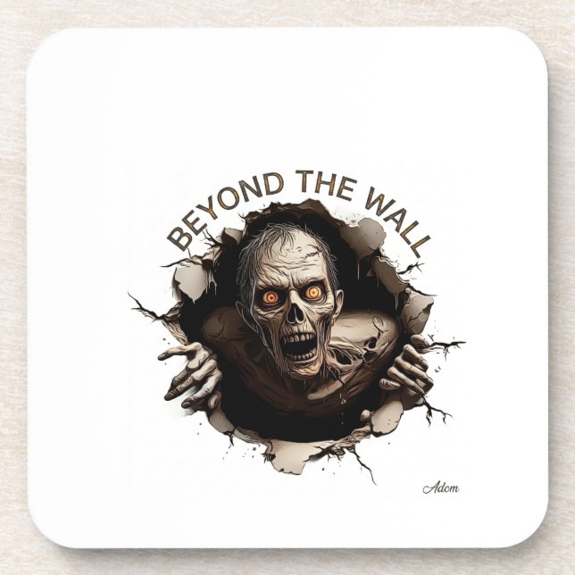 Beyond The Wall Zombie Langarmshirt Getränkeuntersetzer (Vorderseite)