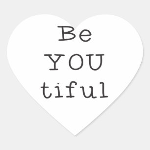 BeYOUtifuL Herz-Aufkleber