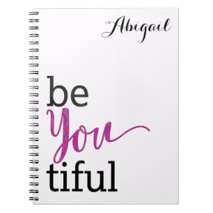 beYOUtiful Inspirational Mitteilung personalisiert Notizblock