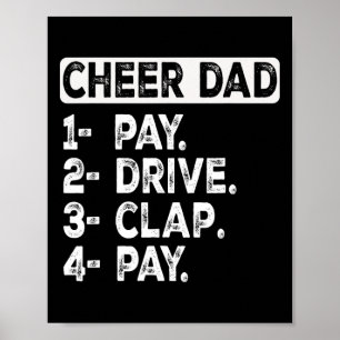 Bezahlen Fahrt Klatschen Jubeln Papa Cheerleading Poster