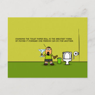 Bezahlen Sie es nach vorn Postkarte