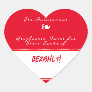 Bezahlt   Aufkleber Flohmarkt Verkauf Helferlein