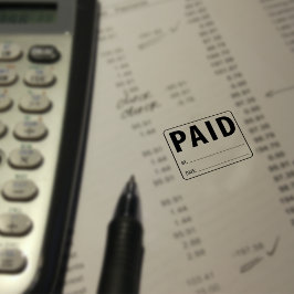 Bezahlt, Buchhalter, kleine Unternehmen Gummistempel