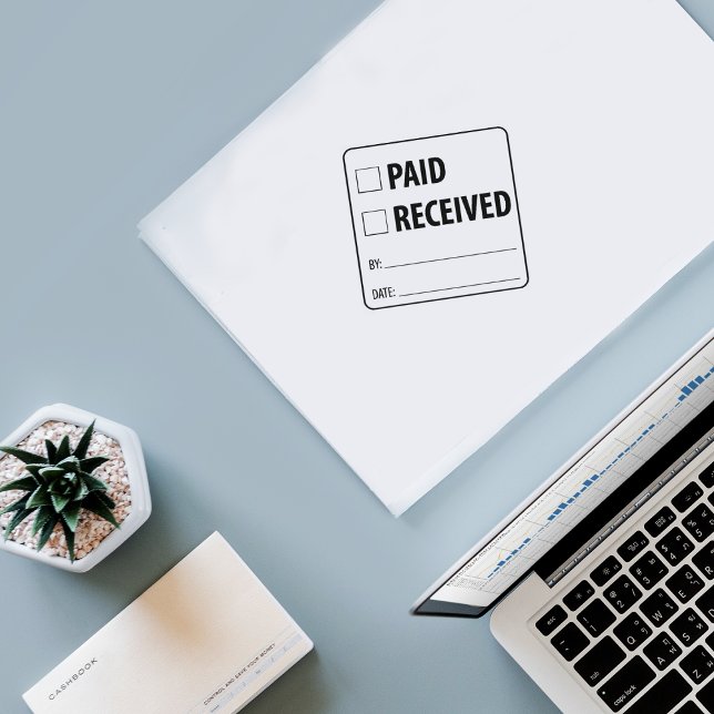 Bezahlt / erhalten, zwei in einem gummistempel (Von Creator hochgeladen)