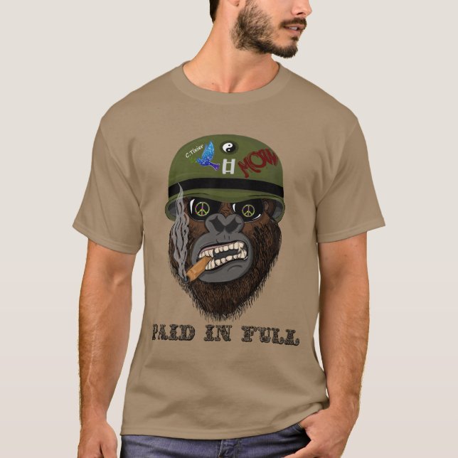 Bezahlt in vollem Umfang. Funny Gorilla mit Zigarr T-Shirt (Vorderseite)