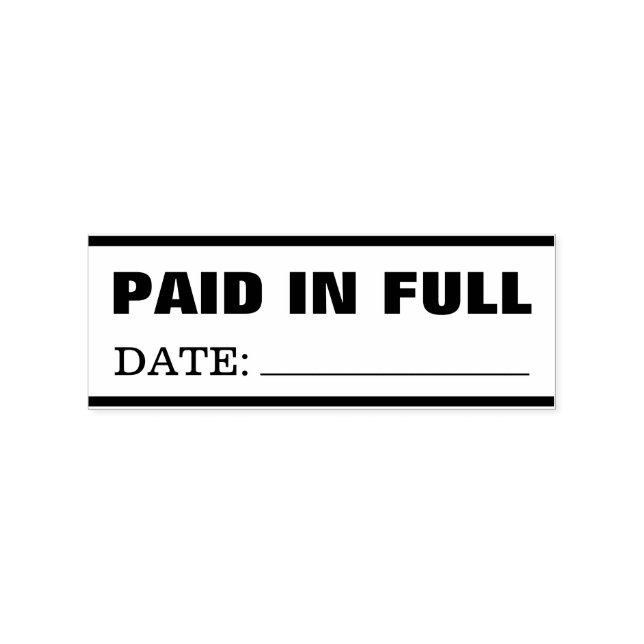 BEZAHLT IN VOLLSTÄNDIGER RUBBER-BRIEFMARKE GUMMISTEMPEL (Prägung)