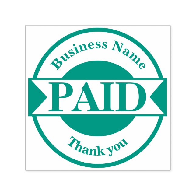 BEZAHLTE Briefmarke aus selbstklebendem Kautschuk Permastempel (Design)