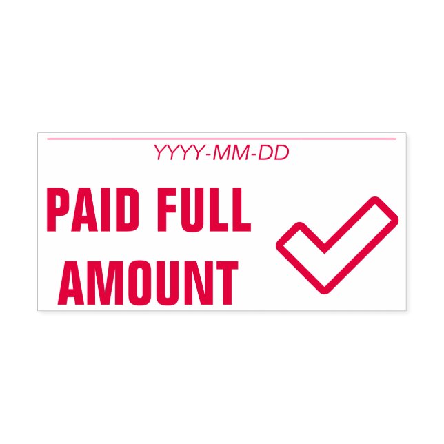 "BEZAHLTER VOLLBETRAG" Briefmarke aus Kautschuk Permastempel (Design)