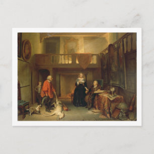 Bezahlung des Tithe (Öl auf Tafel) Postkarte