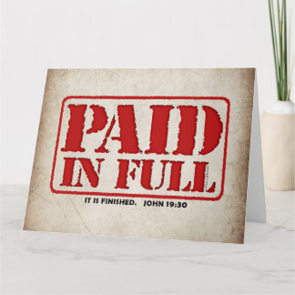 Bezahlung in voller Höhe Karte