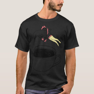 Bezahlung mit heißer Kaffeetasse T-Shirt