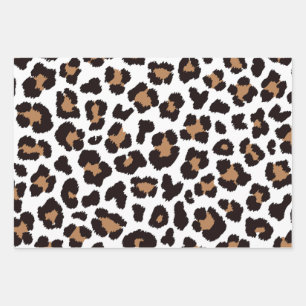 Bezaubernd Elegante Natürliche Leoparden Muster    Geschenkpapier Set