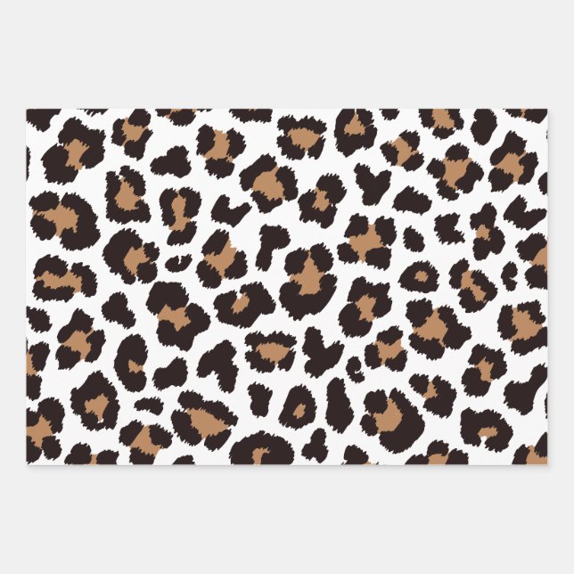 Bezaubernd Elegante Natürliche Leoparden Muster    Geschenkpapier Set (Vorderseite 2)