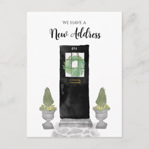 Bezaubernd haben wir die neue schwarze Tür an der  Postkarte