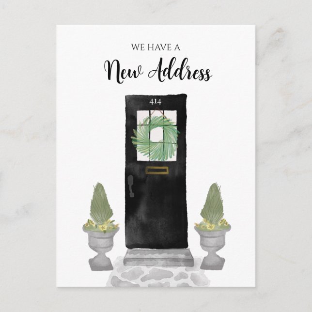 Bezaubernd haben wir die neue schwarze Tür an der  Postkarte (Vorderseite)