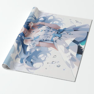 Bezaubernd Meerjungfrau Geburtstagsdesign für Mädc Geschenkpapier