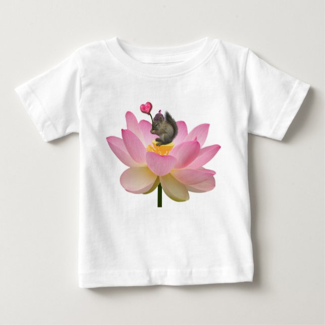 Bezaubernd Sweet Baby Hipster Squirrel Baby T - Sh Baby T-shirt (Vorderseite)