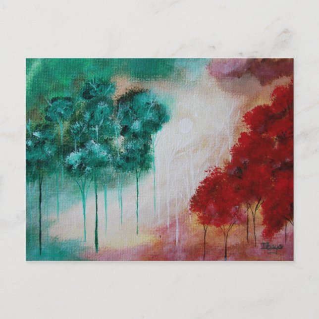Bezaubernde Abstrakte Kunstlandschaft Postkarte (Vorderseite)