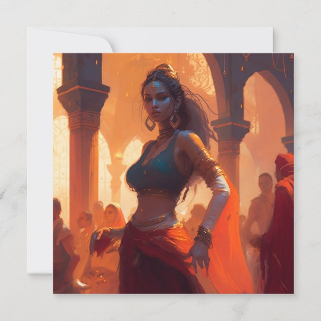 Bezaubernde Bauchtänzerin Karte (Vorderseite)