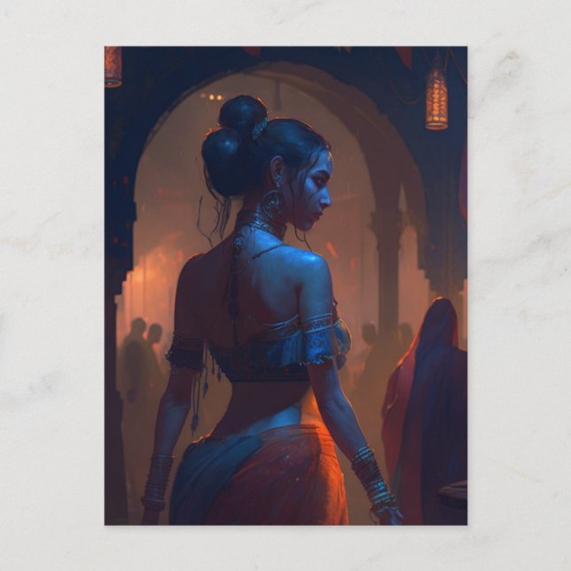 Bezaubernde Bauchtänzerin Postkarte (Vorderseite)