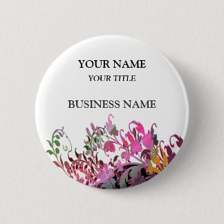 Bezaubernde Blume - Firmenname-Tag Button
