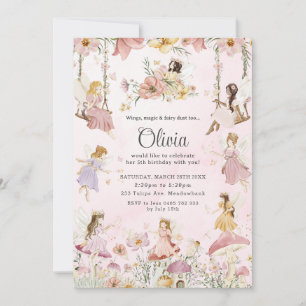 Bezaubernde Blume Mädelgarten Geburtstag Einladung