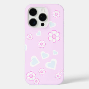 Bezaubernde Blume und Herz in Pastellfarben iPhone 16 Pro Hülle