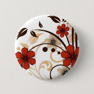 Bezaubernde Blumen Button