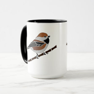 Bezaubernde Boreal Chickadee Bird Cartoon Tasse