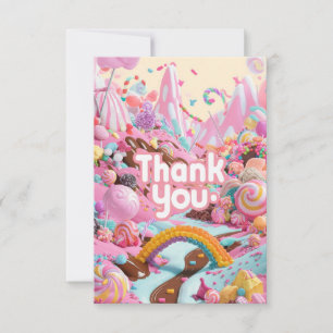 Bezaubernde Candyland Dankeschön Karte