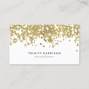 Bezaubernde Confetti Chic-Imitat-Goldfolie Visitenkarte