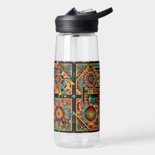 Bezaubernde Cyan "Aztec Dream" Hydratationsflasche Trinkflasche