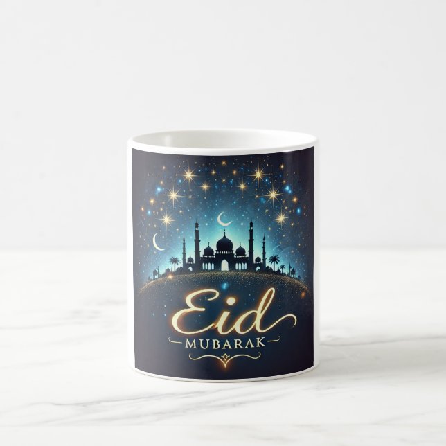Bezaubernde Eid Mubarak Nightscape Kaffeetasse (Mittel)