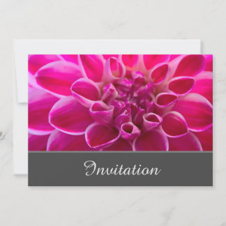 Bezaubernde Einladungskarte mit rosa Dahlia Einladung