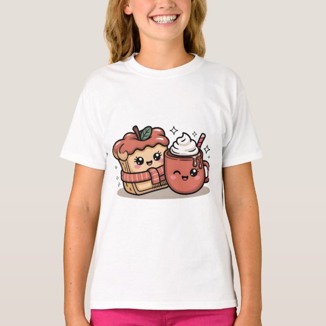 Bezaubernde Fall Coffee Kids T-Shirt (Vorderseite)
