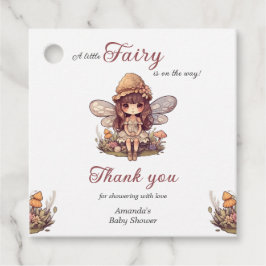 Bezaubernde Fee mit Mushrooms Girl Baby Dusche Geschenkanhänger