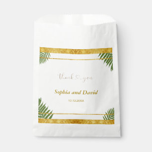 Bezaubernde Fern Blätter Goldfoil Hochzeit nach Ma Geschenktütchen