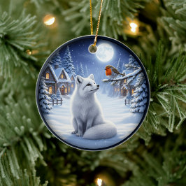 Bezaubernde festliche Weihnachtsszene Keramik Ornament
