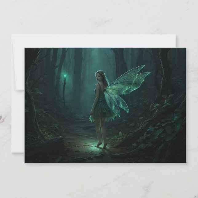 Bezaubernde Forest Fairy Fantasy Art Card (Vorderseite)