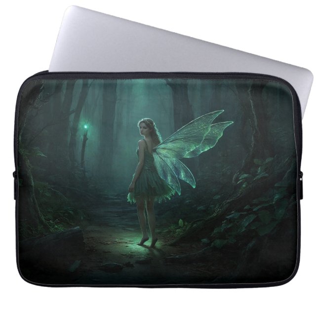Bezaubernde Forest Fairy Fantasy Art Laptopschutzhülle (Vorderseite)