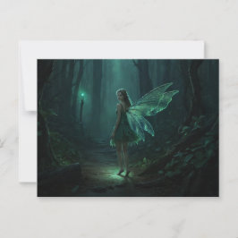 Bezaubernde Forest Fairy Fantasy Art Postkarte