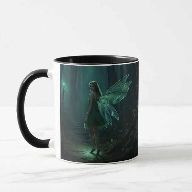 Bezaubernde Forest Fairy Fantasy Art Tasse (Links)