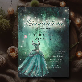 Bezaubernde Forest Fairy Tale Prinzessin Quinceane Einladung