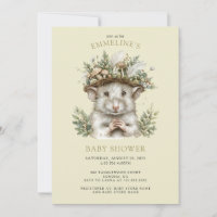 Bezaubernde Forest Mouse Kinderdusche Einladung