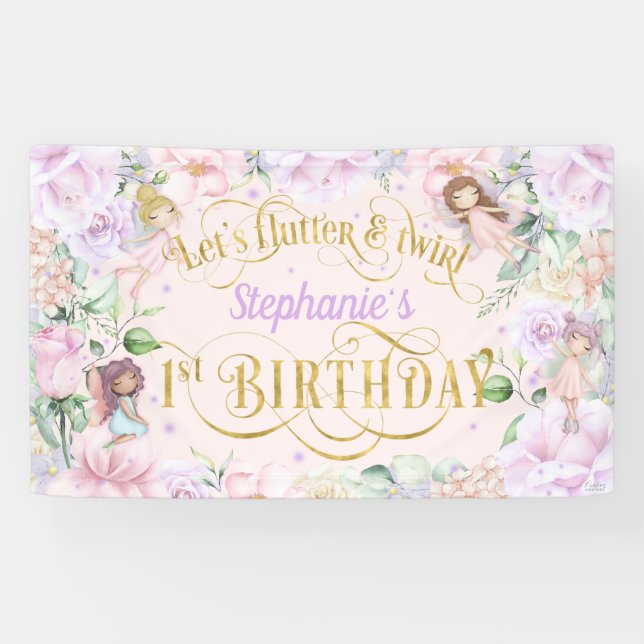 Bezaubernde Gartenmühle, 1. Geburtstag Bann Banner (Horizontal)